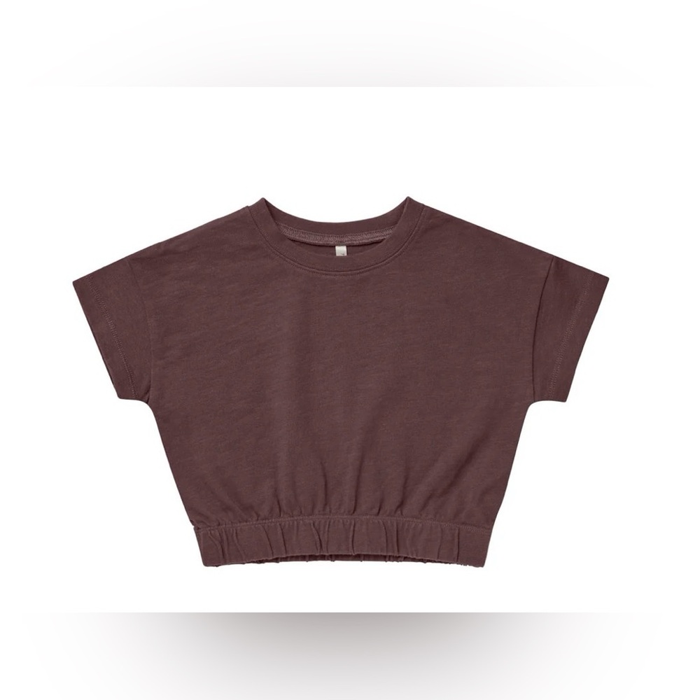 Rylee + Cru Cinched Jersey Tee - Plum